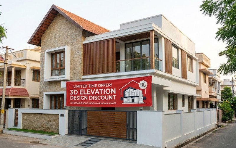 3D Elevation Design Offer in India | Affordable Home Design